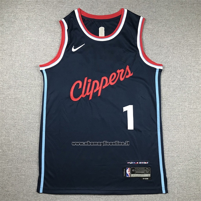 Maglia Los Angeles Clippers James Harden #1 Icon 2024-25 Blu